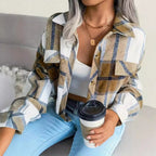 Damen karierte Hemdjacke EB