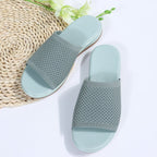 Damen Bequeme Slip-On Pantoletten mit atmungsaktiver Netzstruktur EB