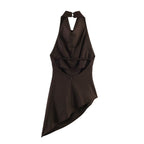 Damen asymmetrisches Kleid mit hochwertigem Material EB