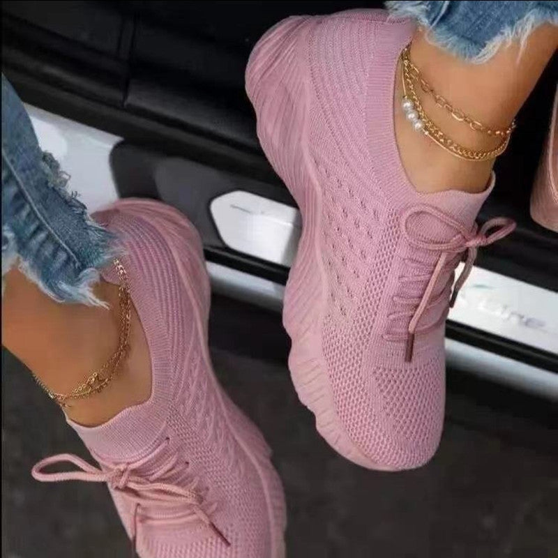 Damen Atmungsaktive Freizeitschuhe mit rutschfester Sohle und elastischen Einsätzen EB