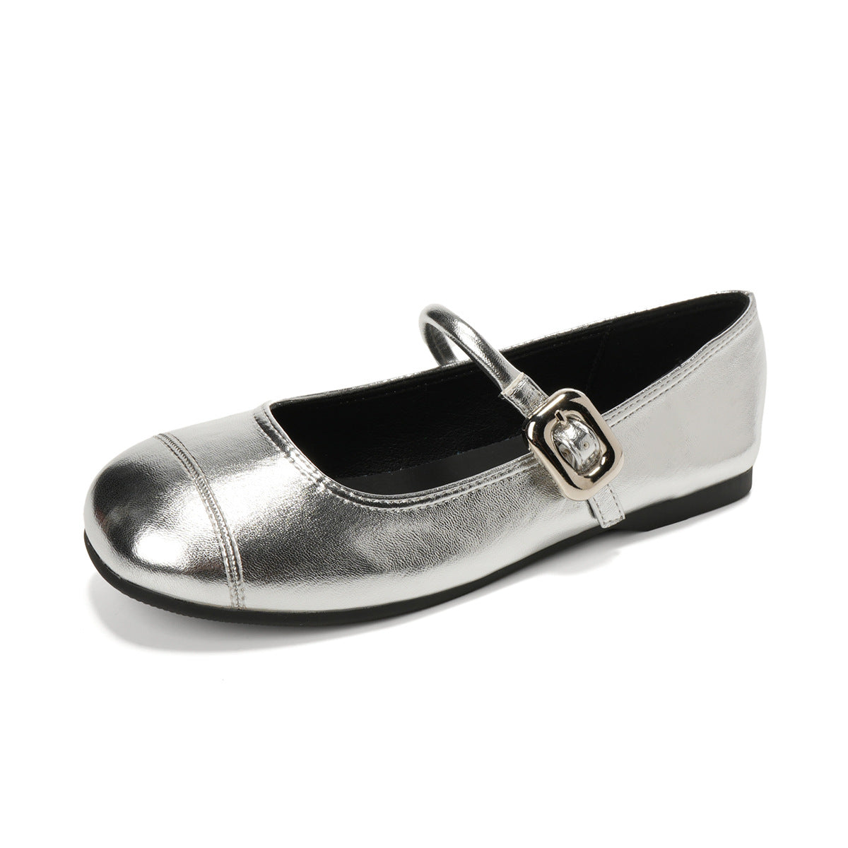 Damen Ballerinas mit modischer Schnallenapplikation EB
