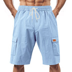 Herren Cargo-Shorts mit vielseitigen Taschen und elastischem Bund EB
