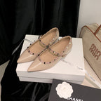 Damen Ballerinas mit verstellbarem Riemchen und luxuriösem Glanz EB
