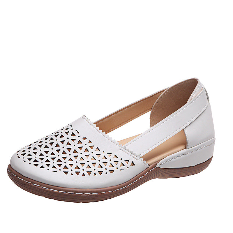 Damen bequeme Slingback-Pantoletten mit durchbrochenem Obermaterial EB