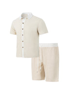Modernes Freizeit-Set für Herren aus strukturiertem Jersey