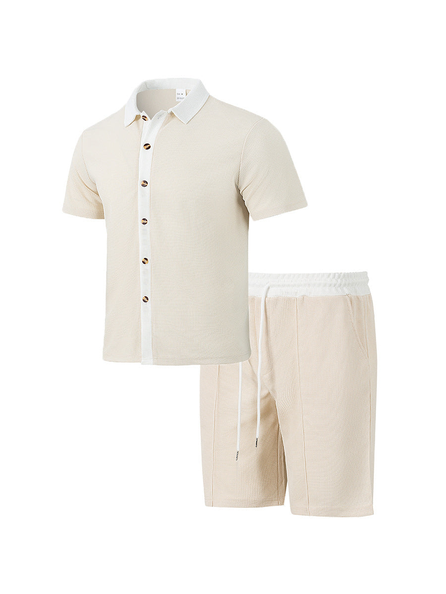 Modernes Freizeit-Set für Herren aus strukturiertem Jersey