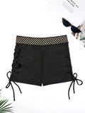 Damen-Badeshorts mit verstellbarem Bund