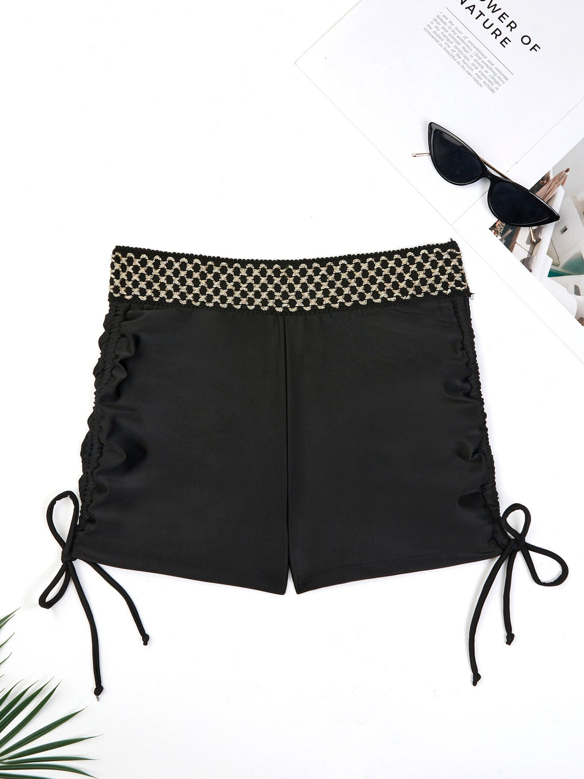 Damen-Badeshorts mit verstellbarem Bund