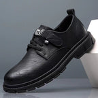Herren bequeme Leder Schnürschuhe EB