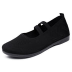 Damen bequeme Ballerinas mit elastischen Riemen und atmungsaktiver Mesh-Oberfläche EB