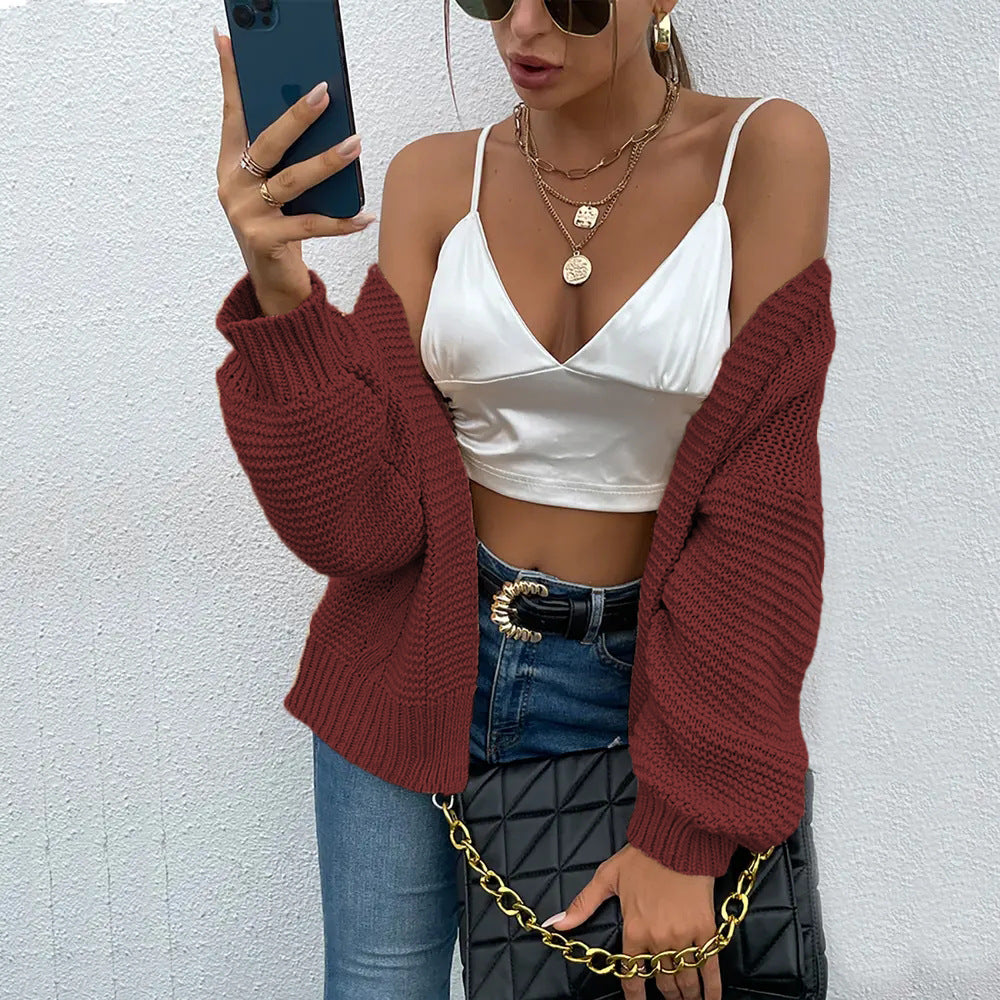 Damen Grober Strickcardigan mit lässigem Schnitt EB