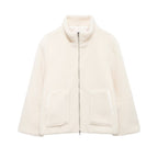 Damen Fleecejacke mit hohem Kragen und praktischen Taschen EB