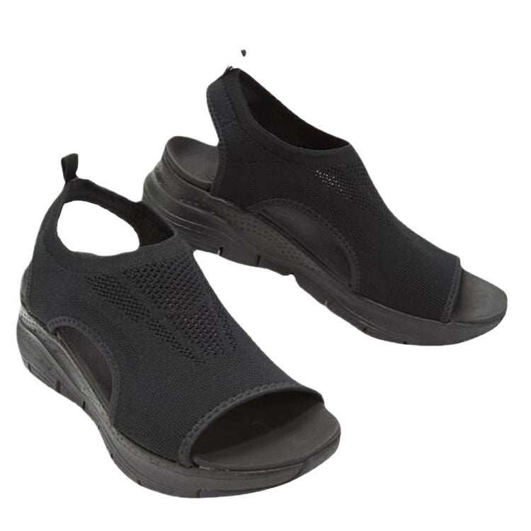 Damen Atmungsaktive Slip-Sandalen mit elastischem Einschlupf und komfortabler Sohle EB