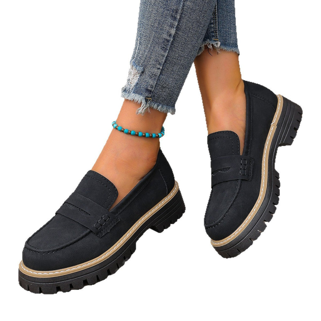 Damen Bequeme Mokassins mit robuster Sohle und elegantem Design EB
