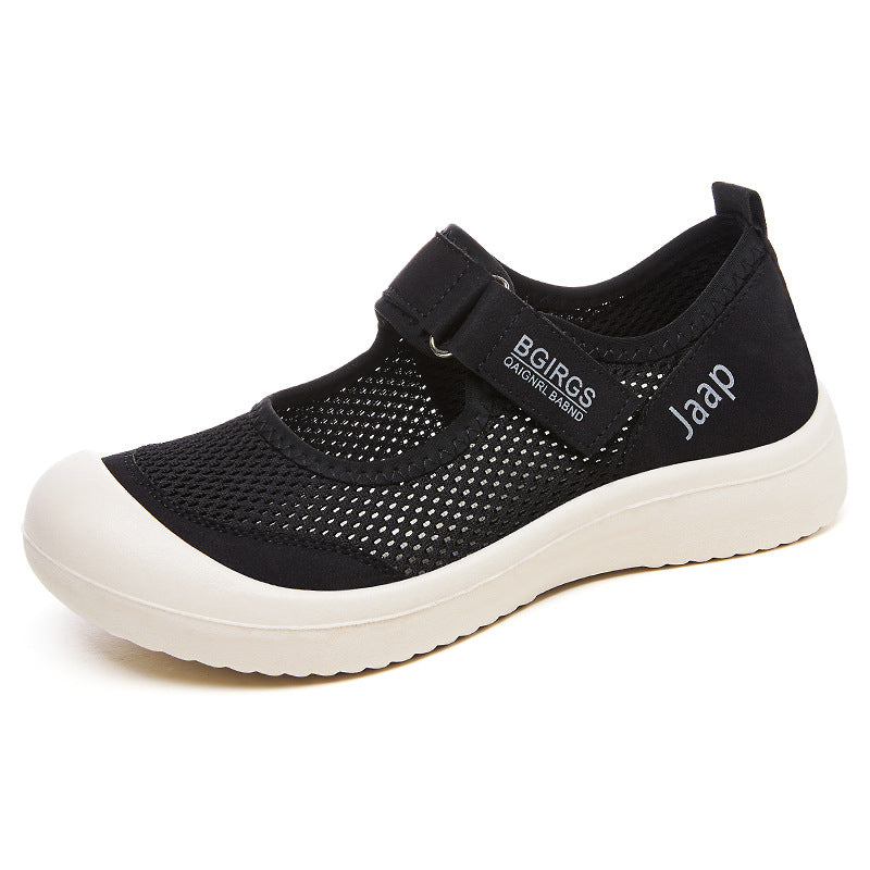 Damen Bequeme Mesh-Schuhe mit Klettverschluss EB