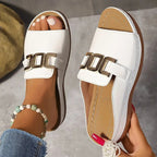 Damen Bequeme Clogs mit modischem Schnallen-Design EB