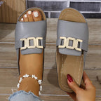 Damen Bequeme Clogs mit modischem Schnallen-Design EB