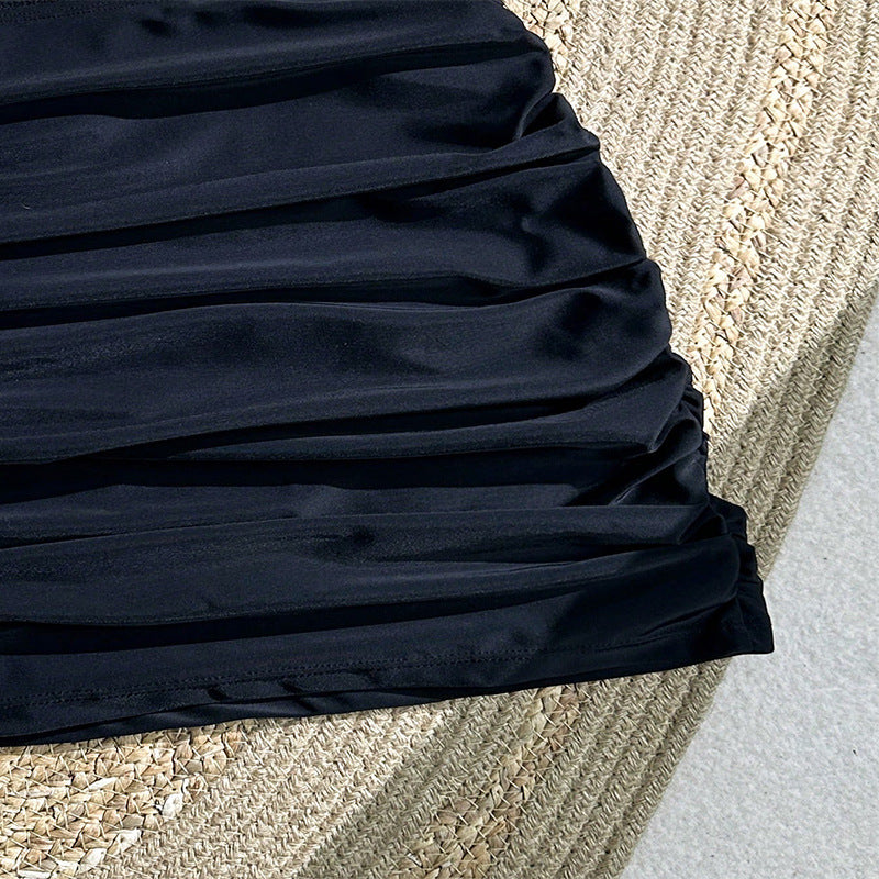 Hochwertige Damen-Shorts mit Rüschen und elastischem Bund