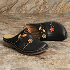 Damen Bequeme Clogs mit floralem Design und ergonomischem Fußbett EB