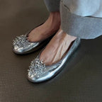 Damen Ballerina mit luxuriösem Blütenakzent EB