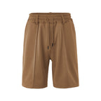 Chino-Shorts für Herren mit Bundfalten und elastischem Kordelzug