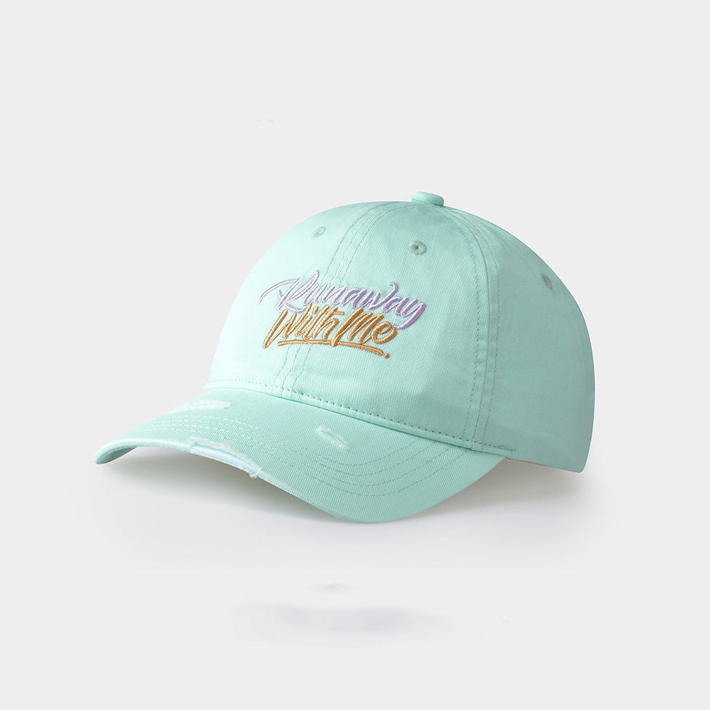 Baseballkappe mit Distressed-Effekt und Zitat