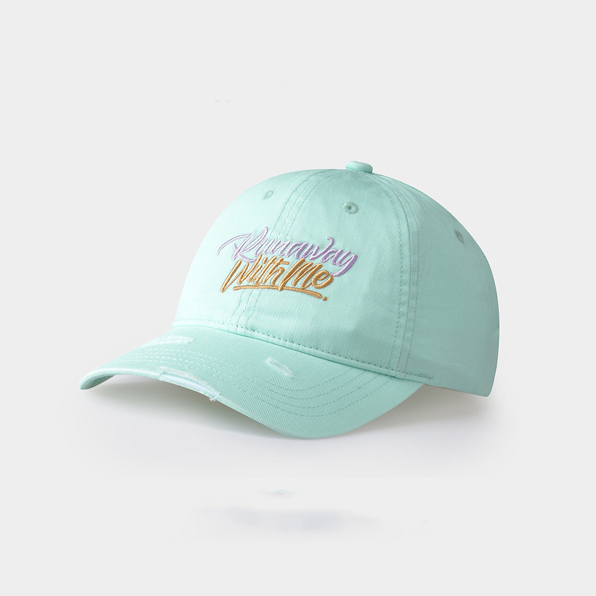 Baseballkappe mit Distressed-Effekt und Zitat