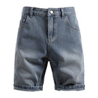 Herren Denim-Shorts mit Umschlag
