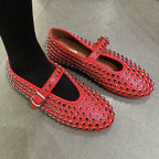 Damen Ballerinas mit funkelnden Strassverzierungen EB