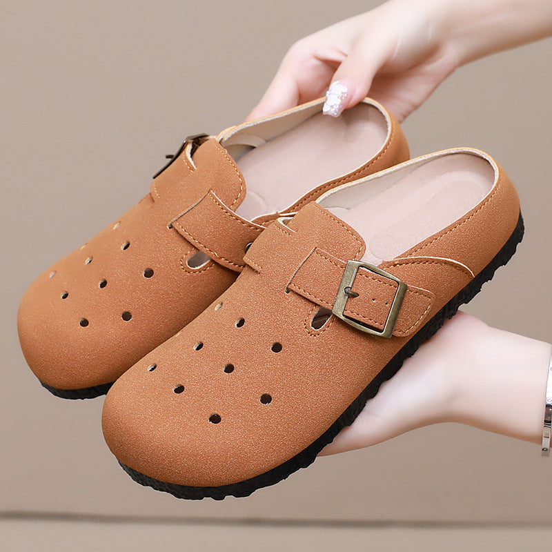 Damen Bequeme Clogs mit verstellbarem Riemen und Belüftungsöffnungen EB