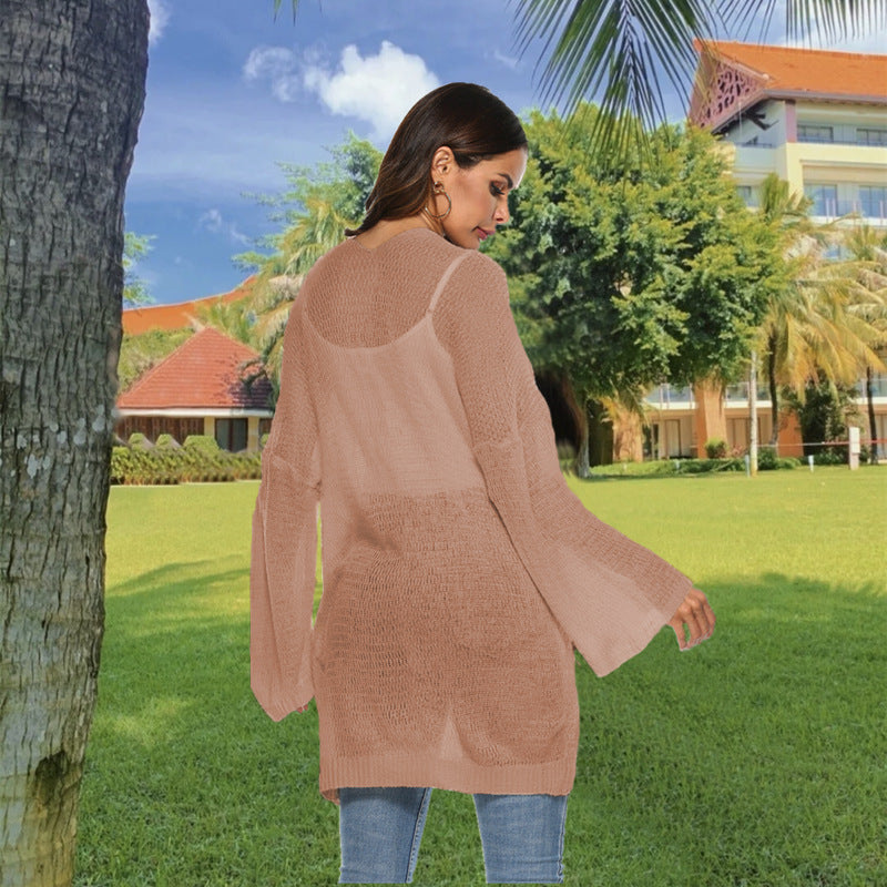 Damen lässiger Strickmantel EB