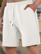 Herren-Strandbermuda aus Waffel-Jersey