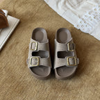 Damen Bequeme Clogs mit modischem Riemendesign und atmungsaktiver Innensohle EB