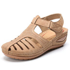 Damen bequeme und luftige Sandalen mit modischem Schnallen-Detail EB