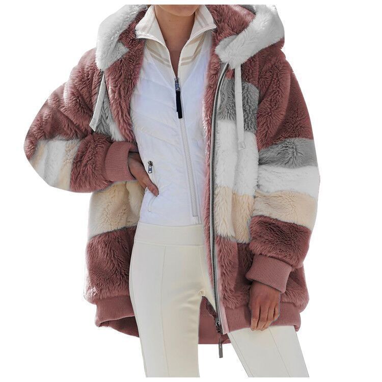 Damen Fleecejacke mit modernen Farbblöcken und praktischen Taschen EB