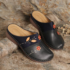 Damen Bequeme Clogs mit floralem Design und ergonomischem Fußbett EB