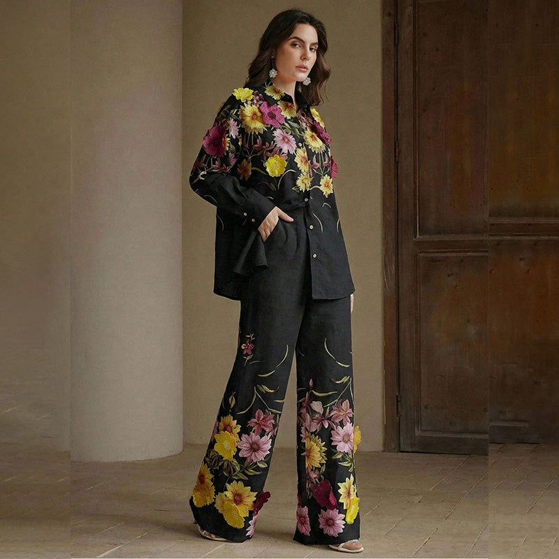 Eleganter Damen-Jumpsuit mit Blumenmuster