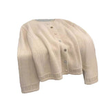 Damen Grobstrick-Cardigan mit geschmackvollem Knopfverschluss und weiten Ärmeln EB