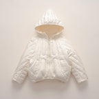 Damen gesteppte Jacke mit Kapuze und trendigem Design EB