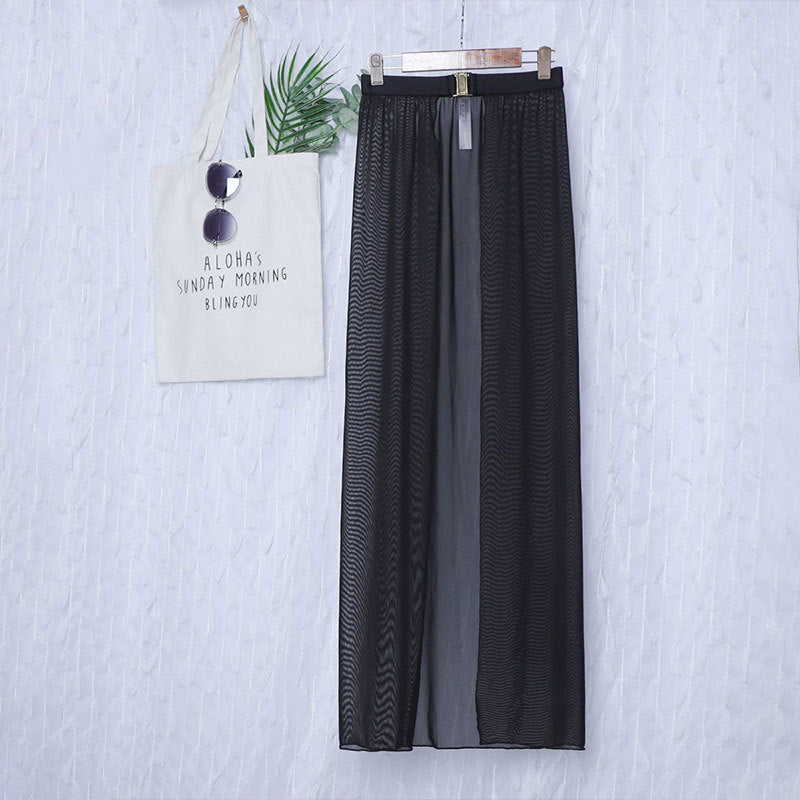 Damen Elegante Strandrobe mit transparenten Einsätzen EB