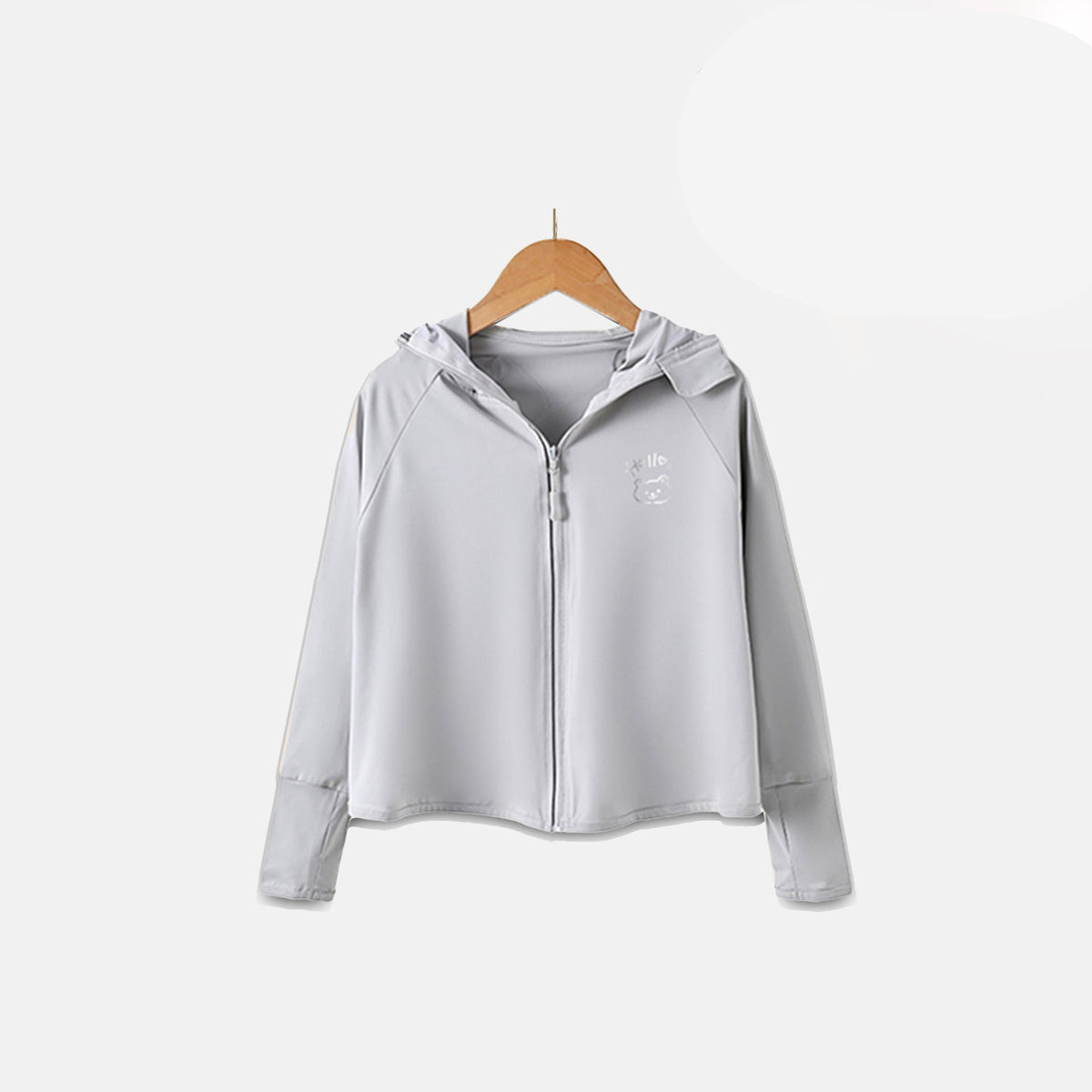 Damen atmungsaktive und wasserabweisende Sportjacke mit Kapuze EB