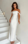 Damen elegante Satin Abendkleid EB