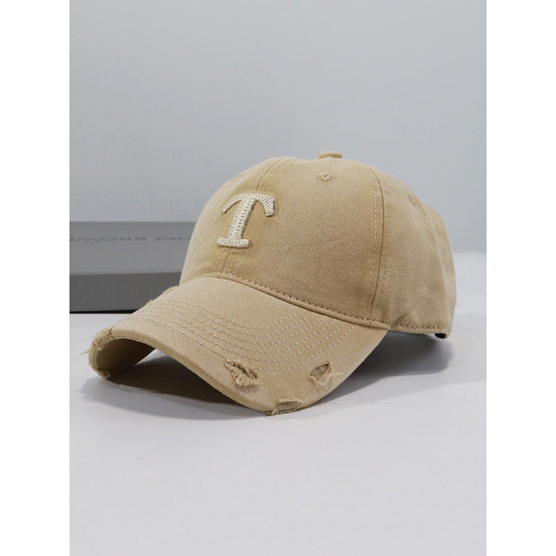 Herren-Denim-Cap mit Distressed-Optik