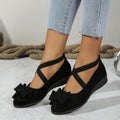 Damen Ballerina-Schuhe mit verstellbaren Riemen und elegantem Schleifendetail EB