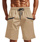 Herren Sportliche Shorts mit vielseitigen Taschen und elastischem Bund EB