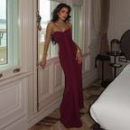 Damen Elegantes Maxi-Kleid mit raffiniertem Tailleneinsatz und Raffung EB