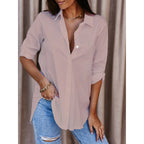 Damen Relaxed Fit Button-Up Shirt EB