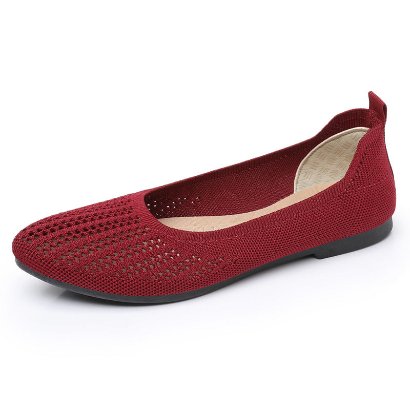 Damen Bequeme Ballerinas aus atmungsaktivem Netzmaterial EB