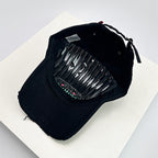 Inspirierende Damen-Baseballkappe aus Baumwolle im Used-Look