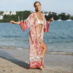 Damen luftige Strandkatze mit floralem Motiv EB